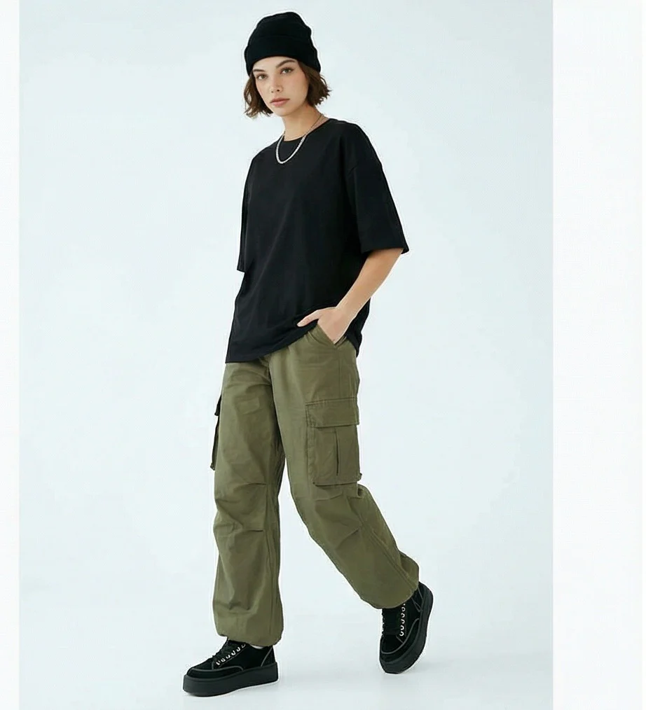 Midnight Black Oversized Relaxed Fit Tee - R217803 - Image 3