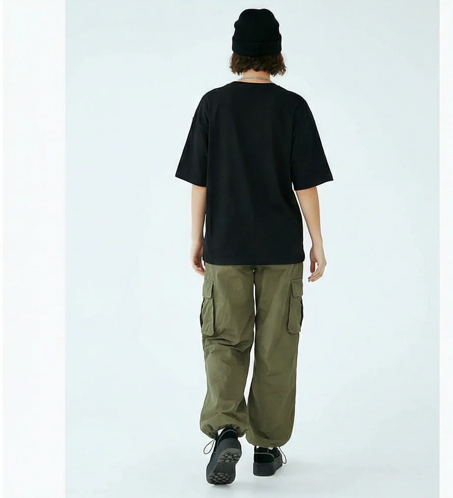 Midnight Black Oversized Relaxed Fit Tee - R217803 - Image 4