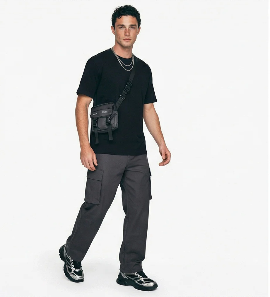 Midnight Essential Relaxed Fit Crew Neck Tee - R217801 - Image 3