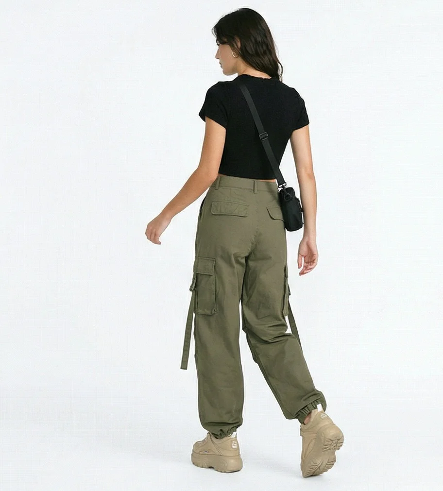 Midnight Ribbed Cropped Tee - R217994 - Image 4