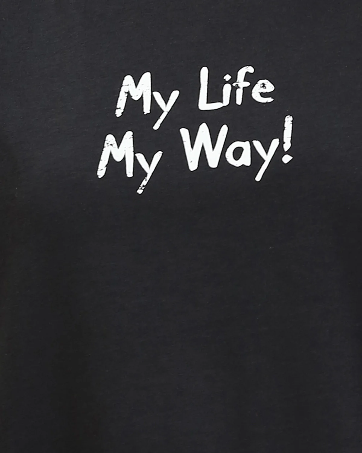 Ravin "My Life My Way" Oversized Raglan Graphic T-Shirt - Black - R210546 - Image 4