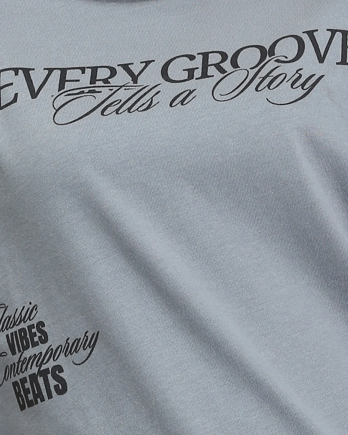 Ravin "Nefertiti: Every Groove" Oversized Graphic Tee - Slate Grey - R208497 - Image 4