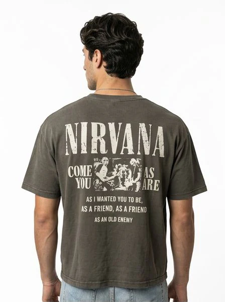 Nirvana Come As You Are Graphic Oversized T-Shirt - R216574 - Image 2