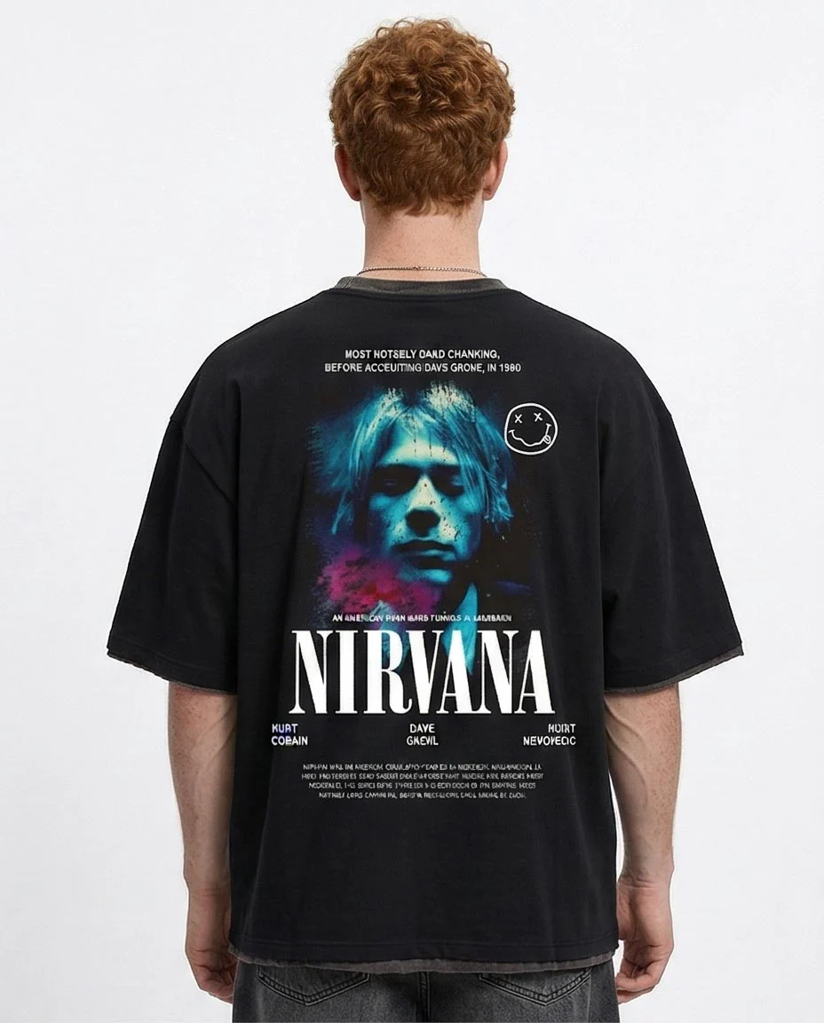 Ravin | Nirvana "In Memory" Oversized Graphic Tee – Black - R215728 - Image 2