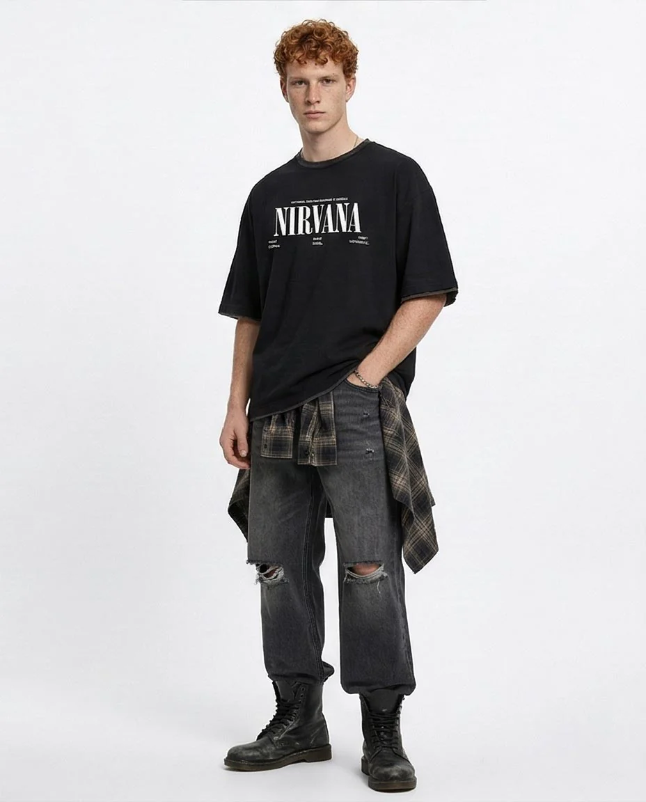Ravin | Nirvana "In Memory" Oversized Graphic Tee – Black - R215728 - Image 5