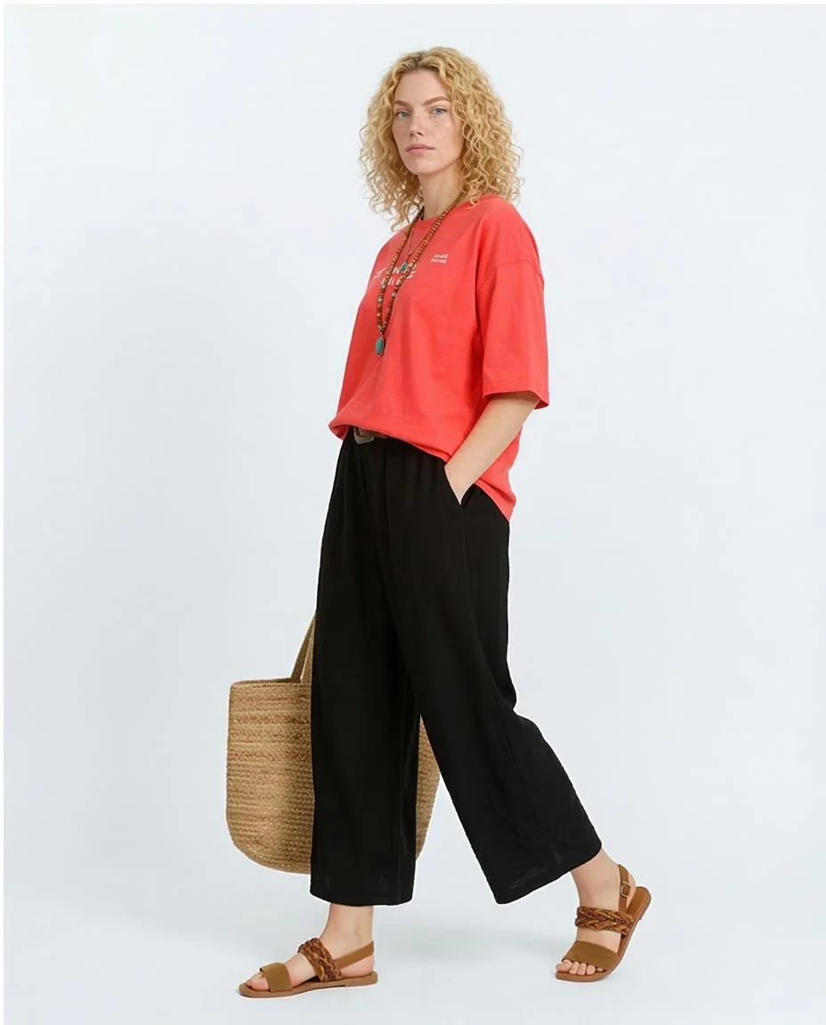 Ravin | "Nubian Village" Oversized Graphic Tee – Coral - R207869 - Image 5