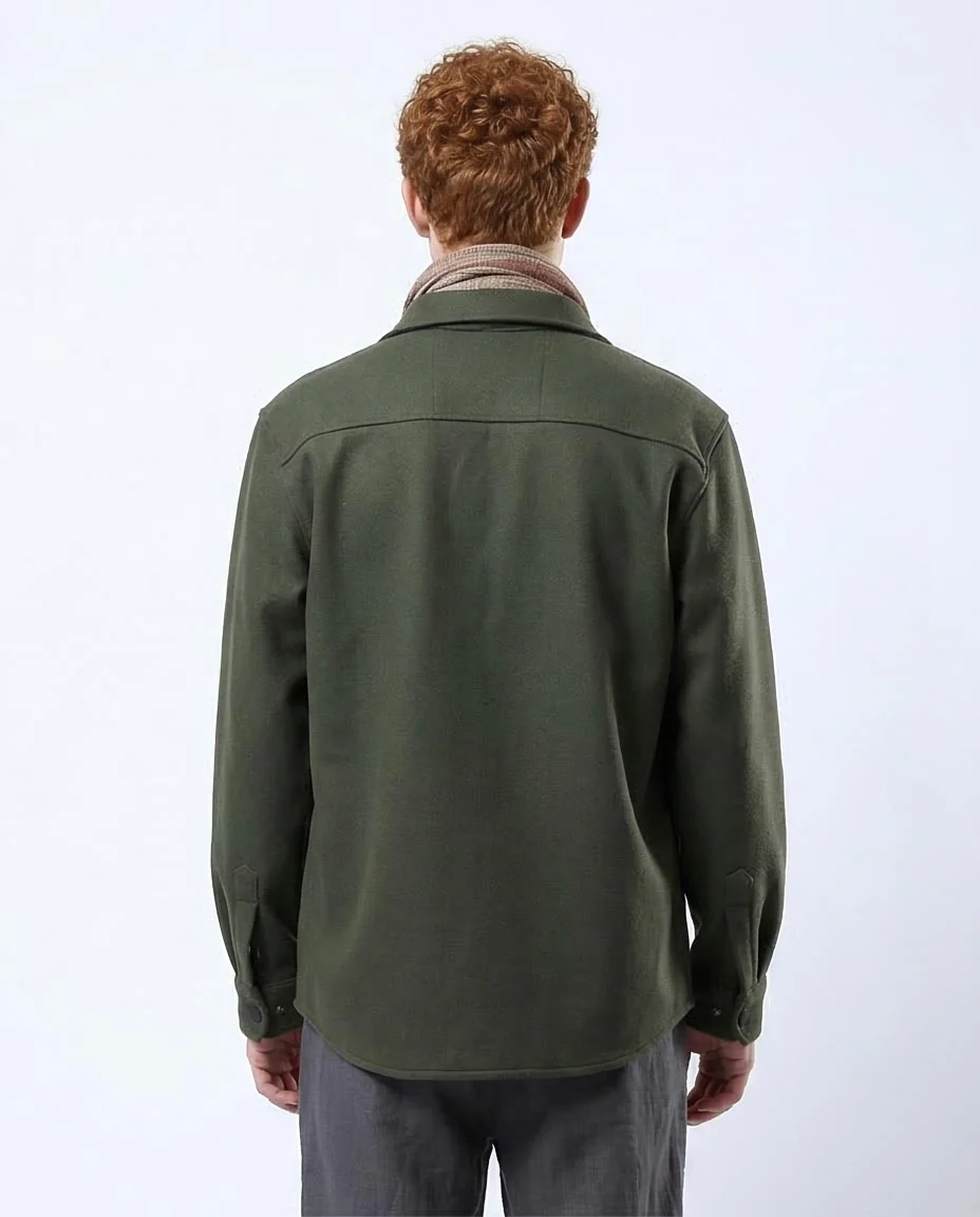 Ravin Men’s Relaxed-Fit Snap-Button Over-Shirt – Olive Green - O178320 - Image 2