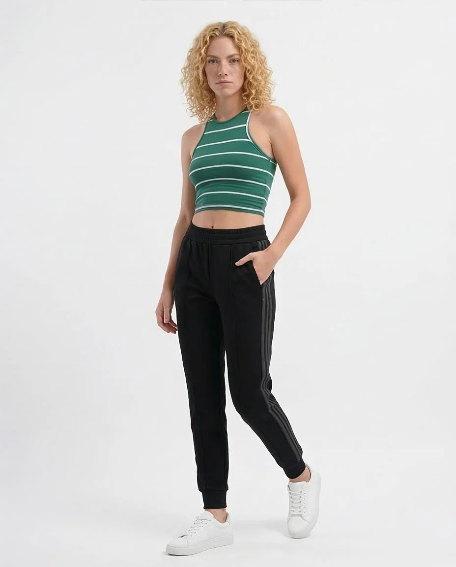 Ravin Forest Green Striped Racerback Crop Top - o178380 - Image 5