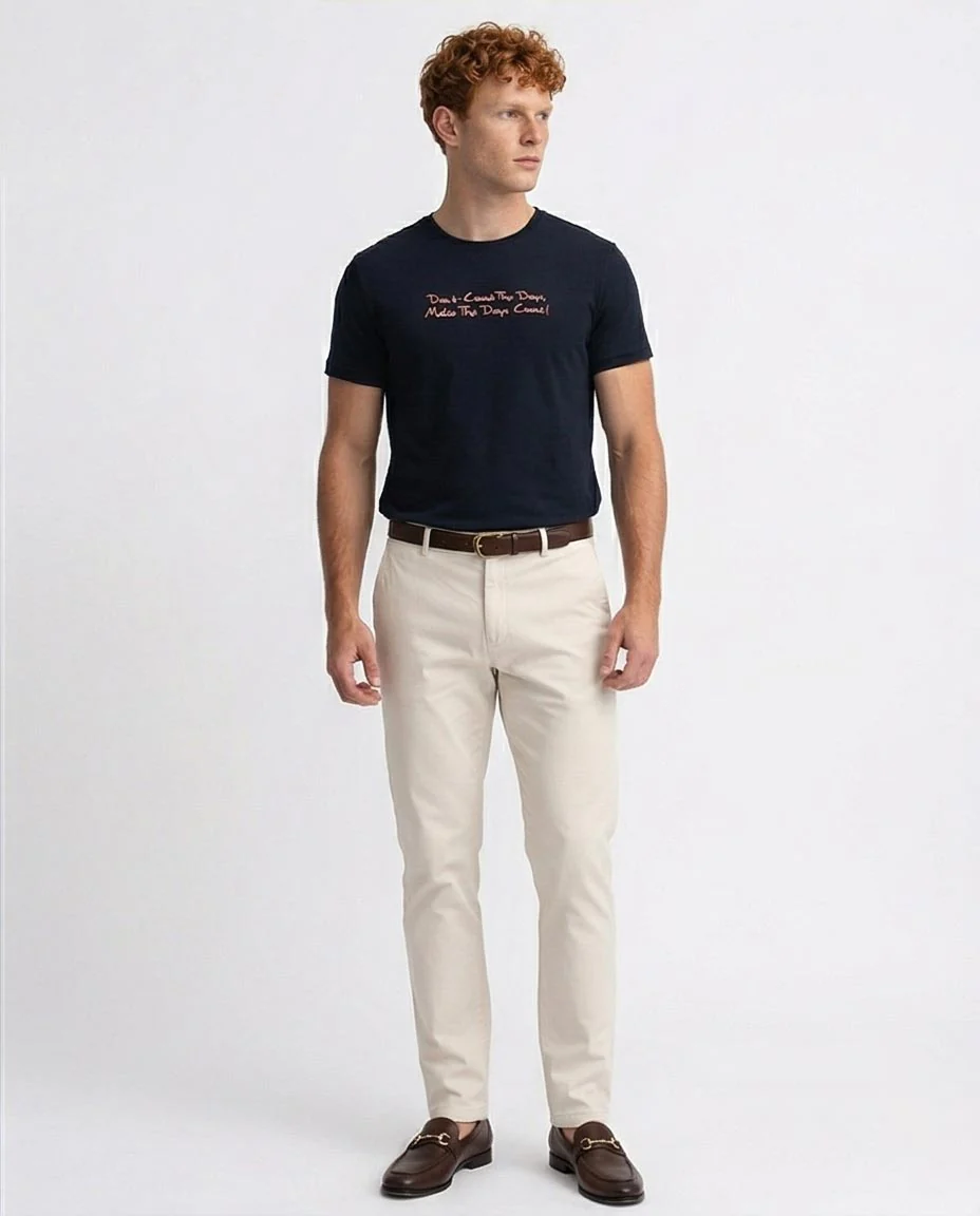 Ravin Men’s Slogan Print Slim-Fit Black T-Shirt – Coral Script Graphic- O178950 - Image 4