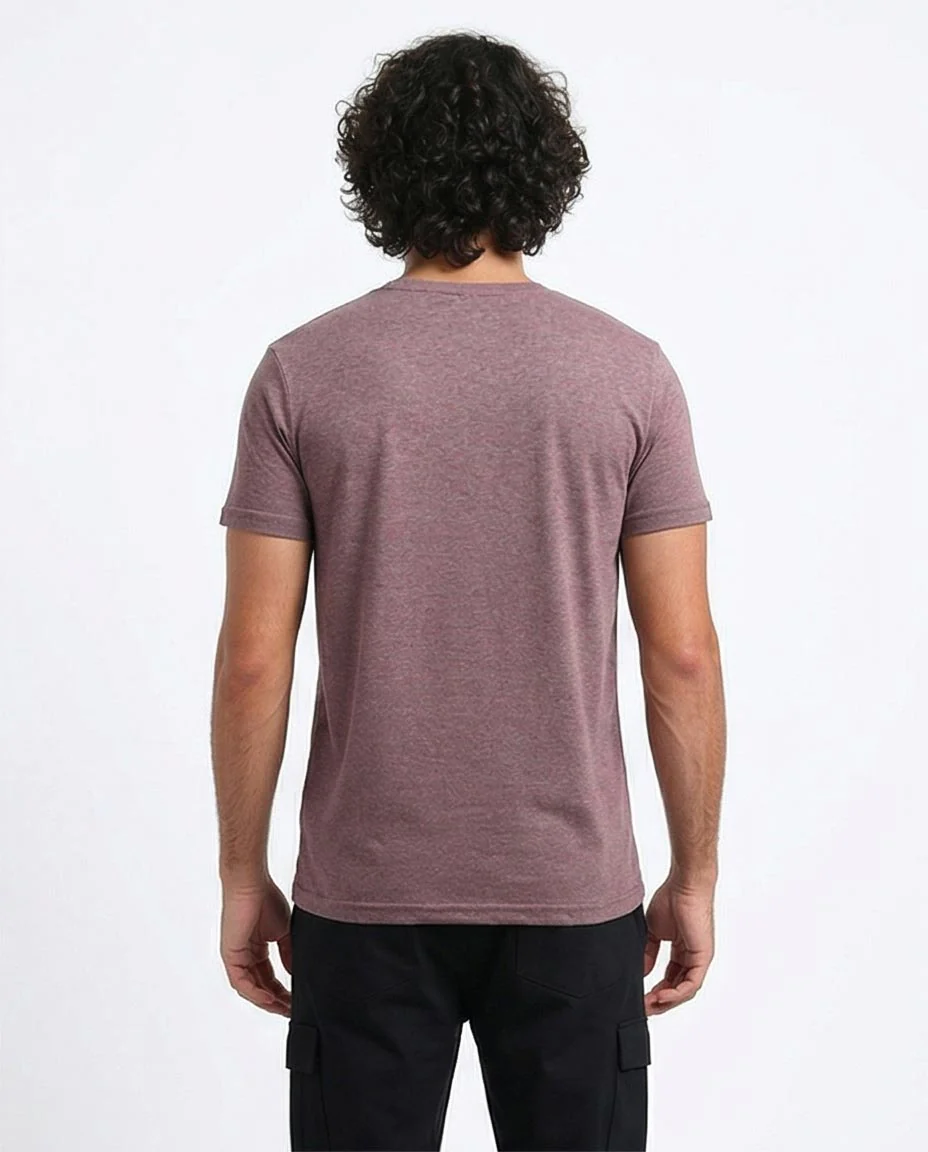 Ravin Men’s Burgundy Heather "Introvert" Graphic T-Shirt – Elevated Street Style - O178955 - Image 2