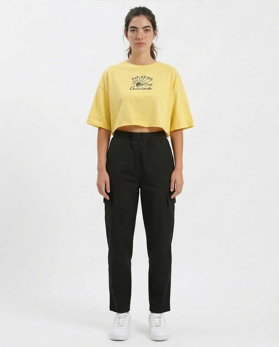 Ravin Women's Exploring Colorado Graphic Cropped Tee – Yellow - o189272 - Image 3