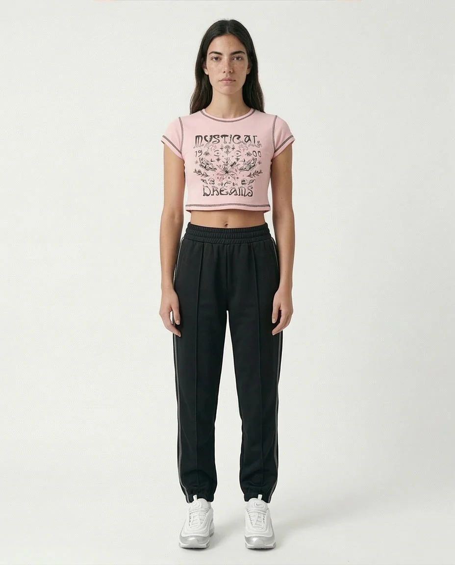 Ravin | Mystical Dreams Contrast Stitch Baby Tee - o192026 - Image 3