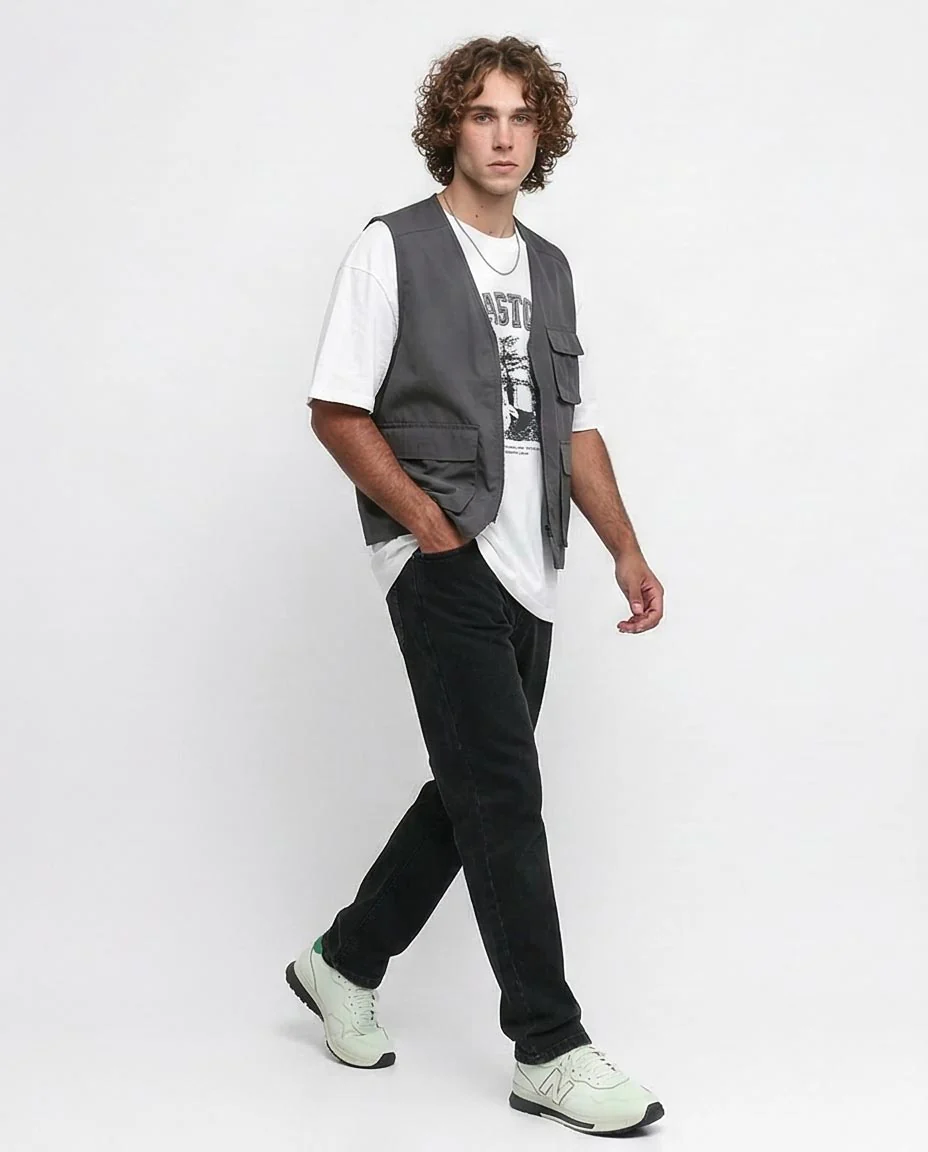 Premium Black Slim Fit Jeans - 100% Cotton Men's Denim - RAVIN - O192891 - Image 3