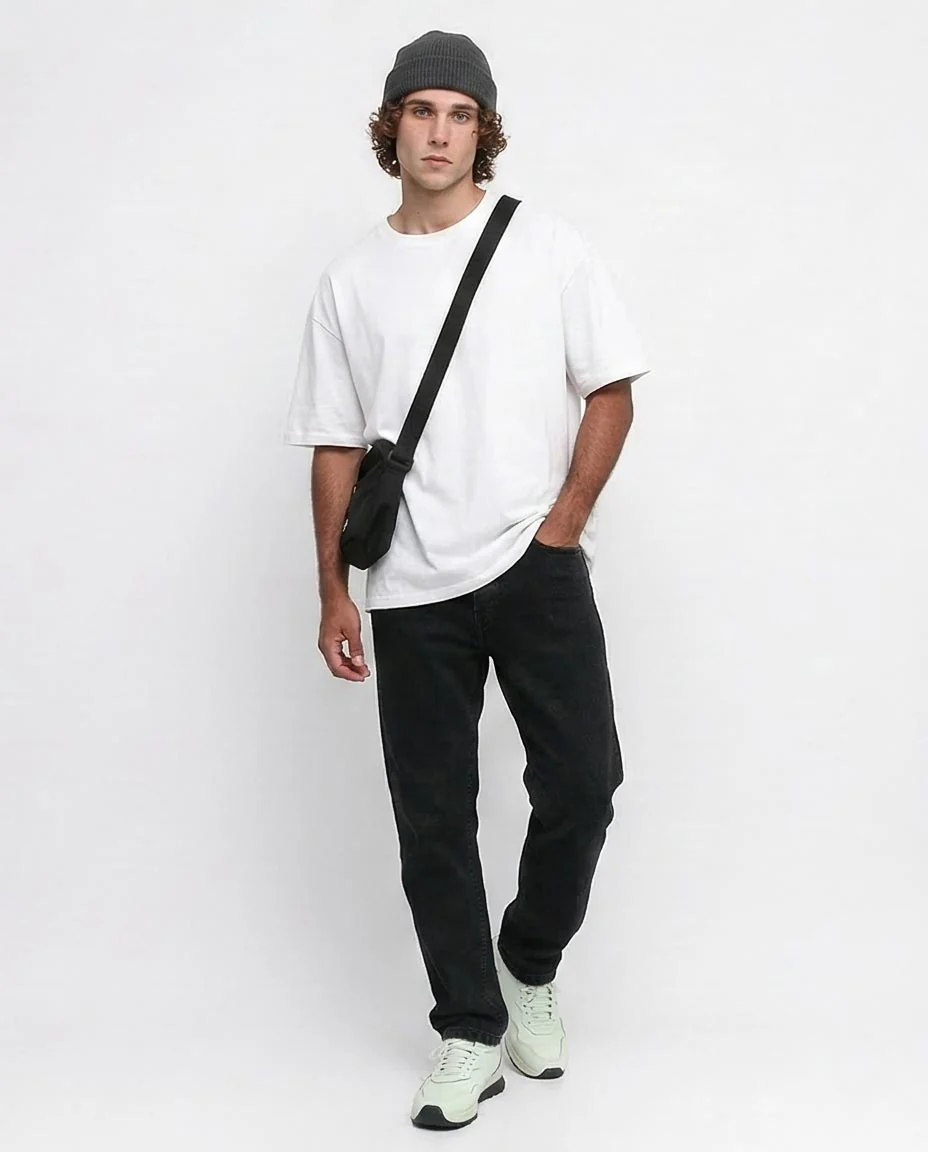 Premium Black Slim Fit Jeans - 100% Cotton Men's Denim - RAVIN - O192891 - Image 5