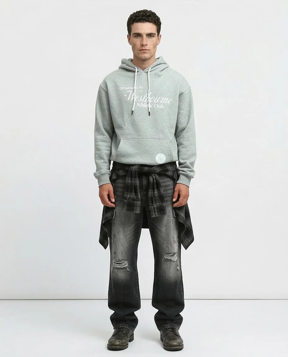 Ravin Men's Westbourne Athletic Club Graphic Hoodie - Heather Grey - o193118 - Image 3