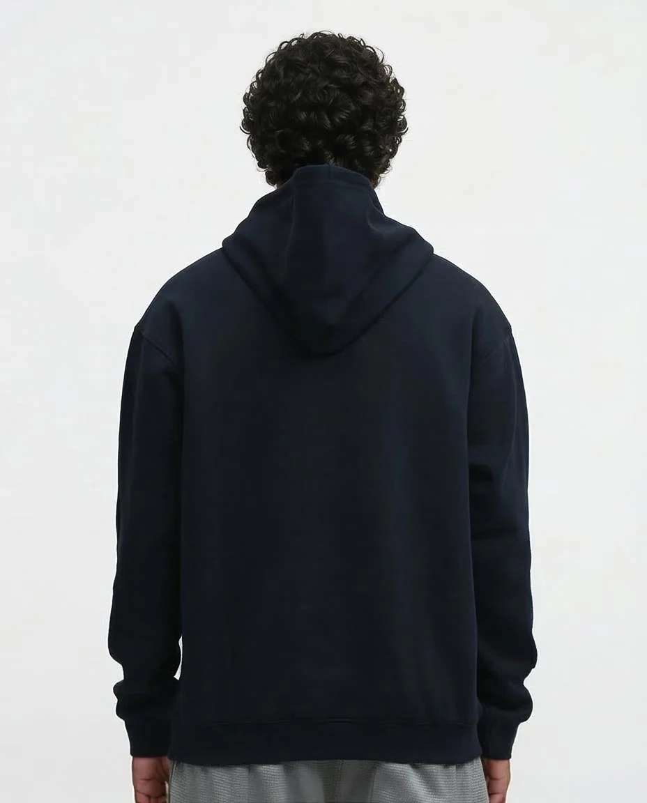 Ravin Paris Varsity Logo Heavyweight Hoodie- Navy - O193403 - Image 2