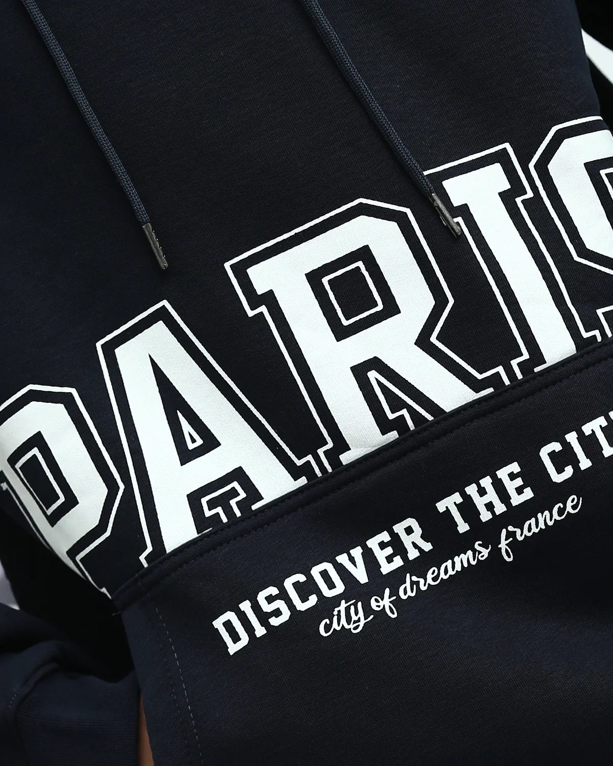 Ravin Paris Varsity Logo Heavyweight Hoodie- Navy - O193403 - Image 4