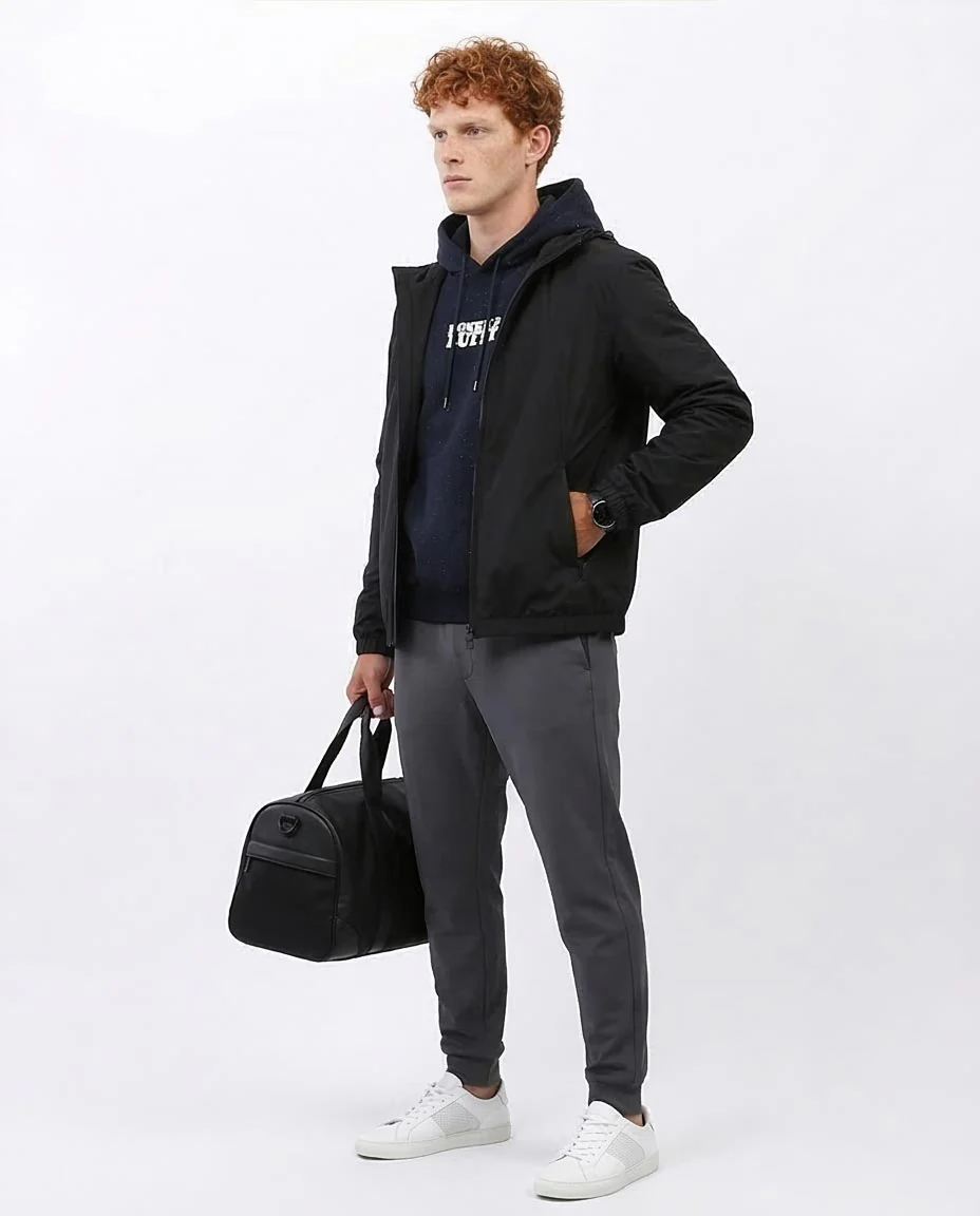 Ravin x One Piece: Men's Speckled Navy Luffy Graphic Hoodie - O197314 - Image 5