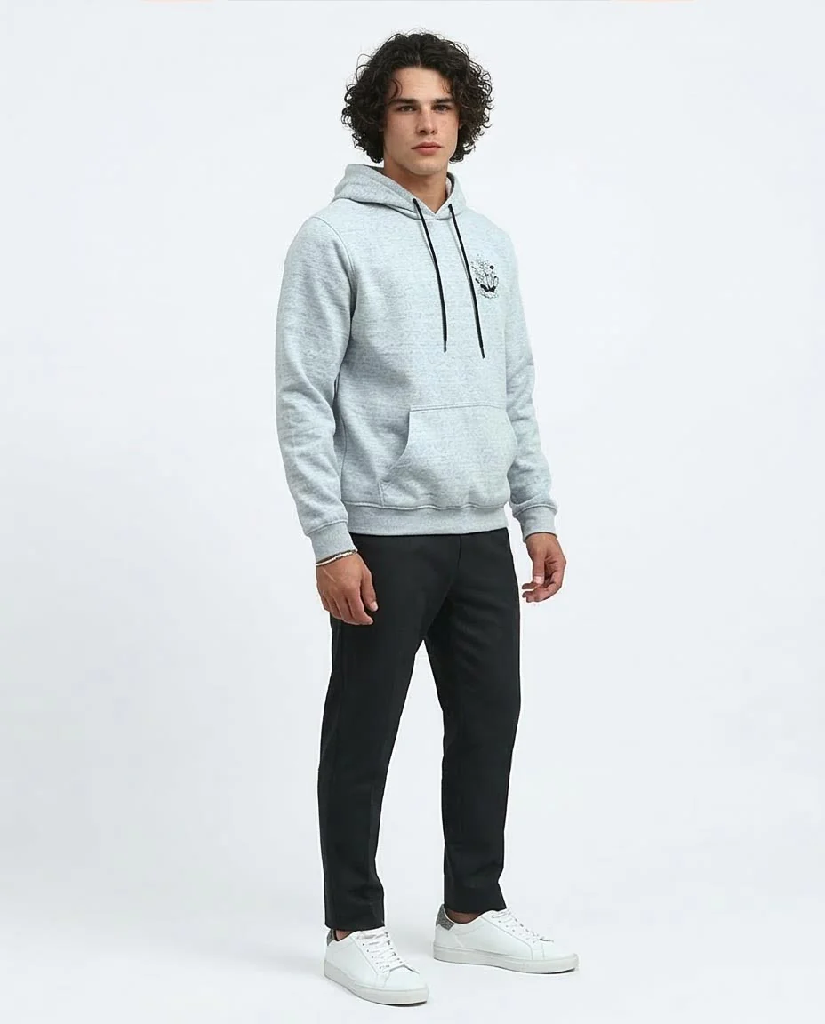 Ravin x Rick and Morty "Happiness Owl" Heather Grey Graphic Hoodie - o197333 - Image 3