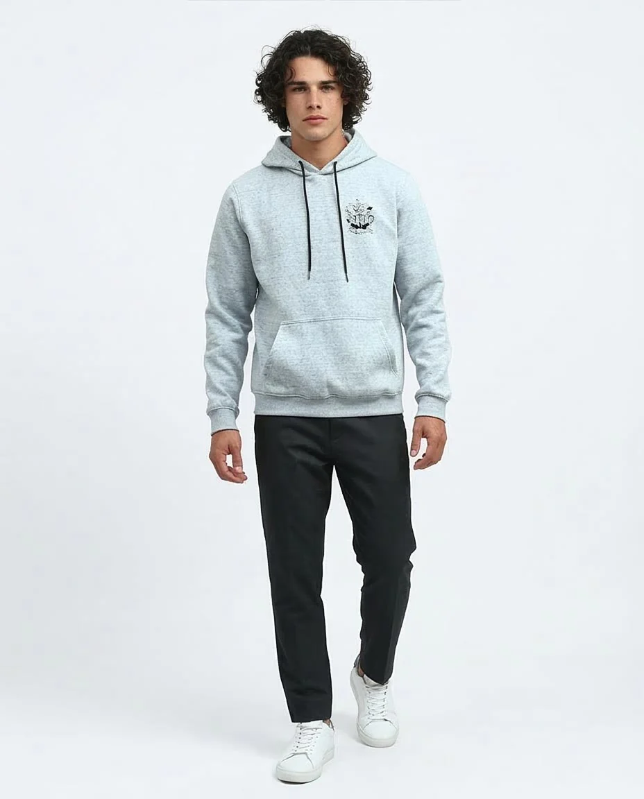 Ravin x Rick and Morty "Happiness Owl" Heather Grey Graphic Hoodie - o197333 - Image 5