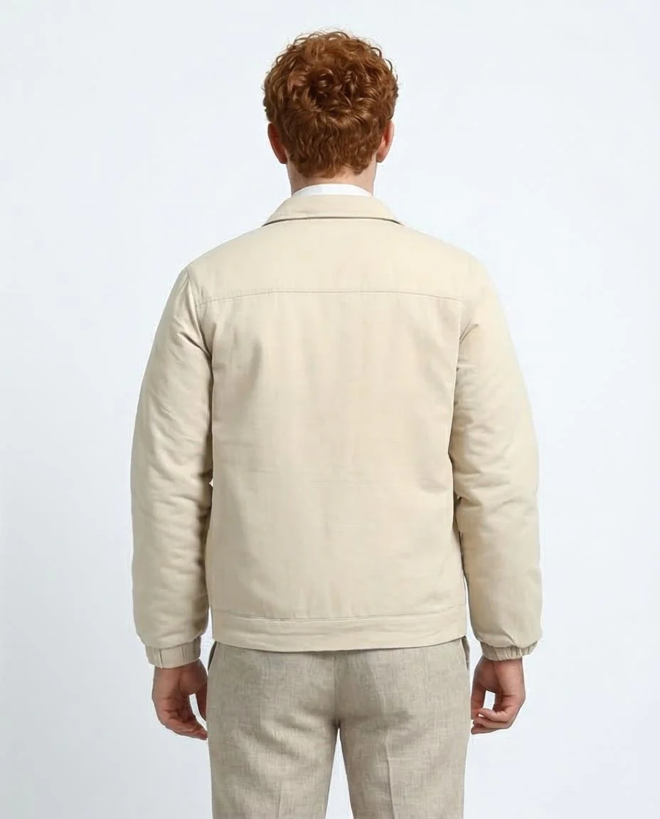 Ravin Men’s Sand Harrington Worker Jacket - Beige - O197477 - Image 2