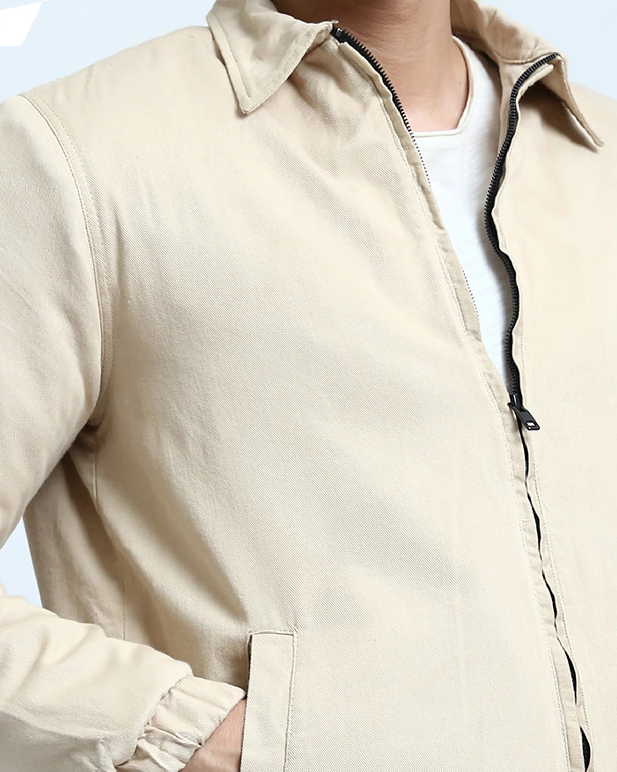 Ravin Men’s Sand Harrington Worker Jacket - Beige - O197477 - Image 4