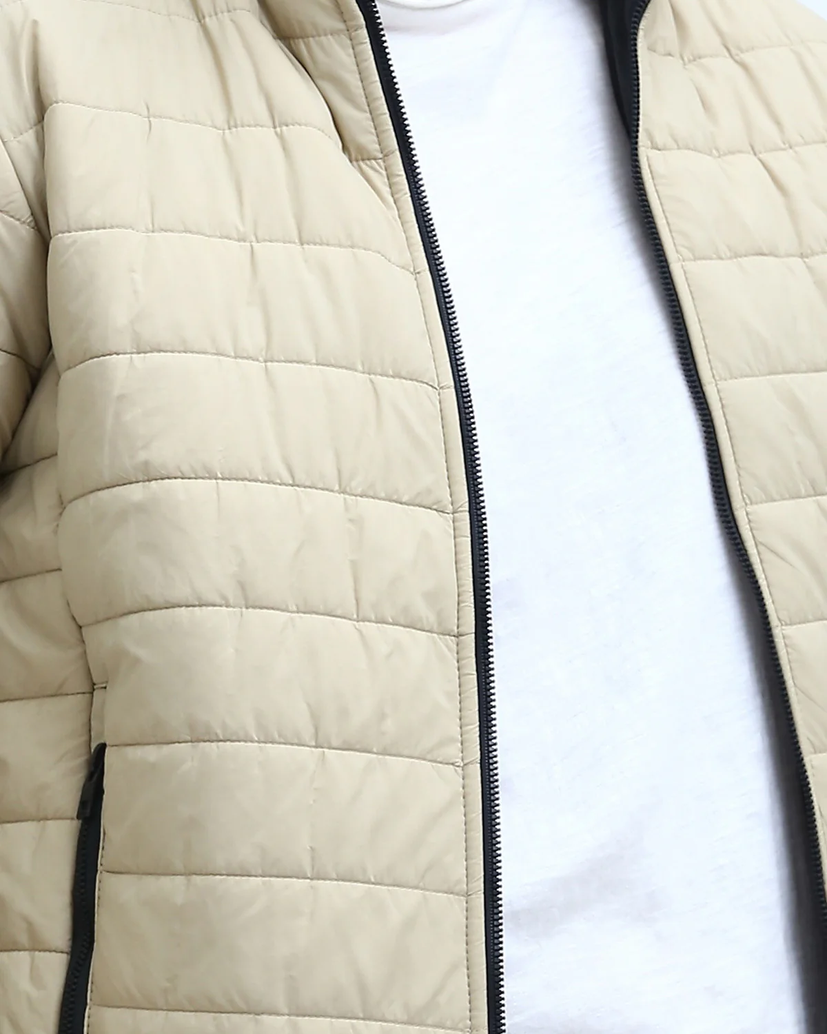 Ravin Men’s Lightweight Hooded Puffer Jacket – Sand Beige - o197522 - Image 4