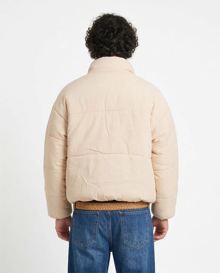 Ravin | Men’s Relaxed Puffer Jacket – Oatmeal Cream - O197526 - Image 2