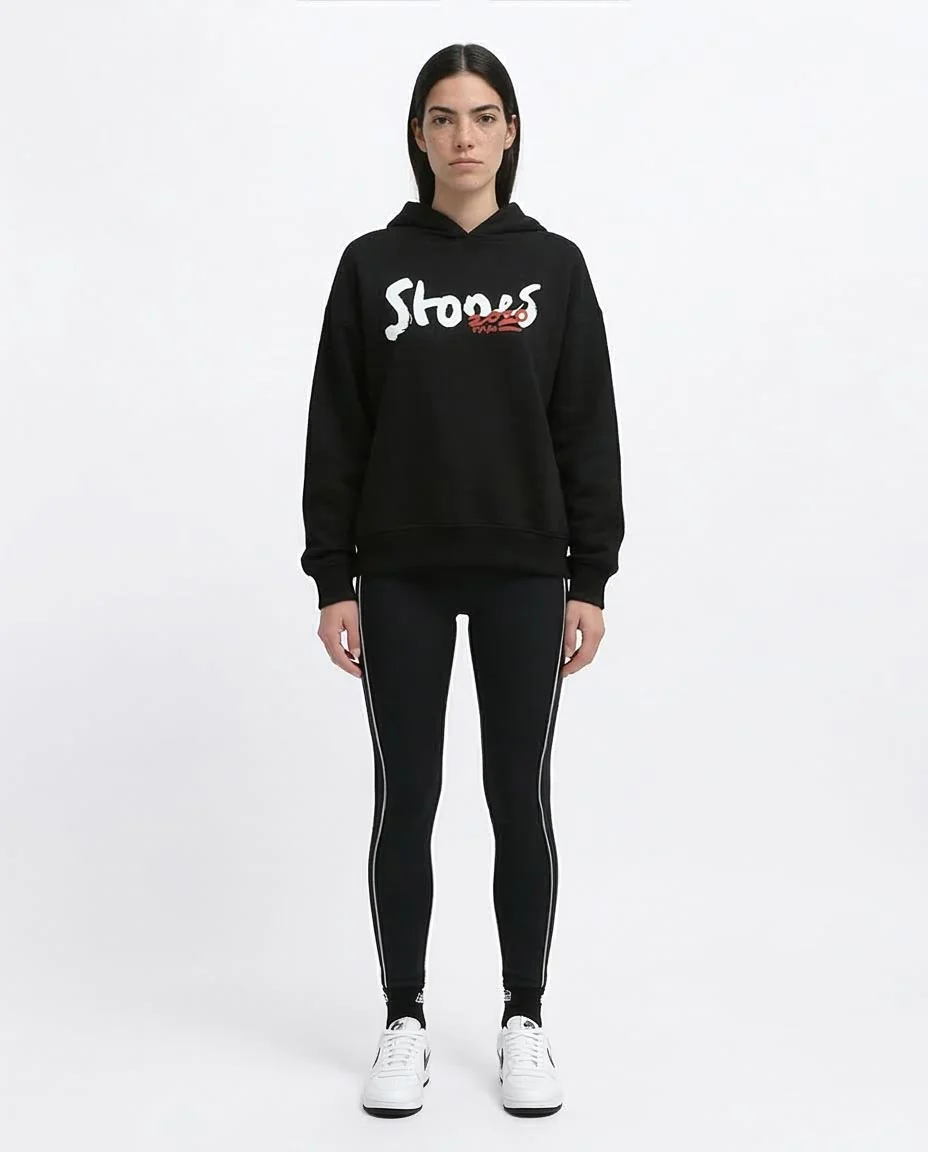 Ravin × The Rolling Stones 2020 USA/CA Tour Oversized Graphic Hoodie – Black - o197572 - Image 4