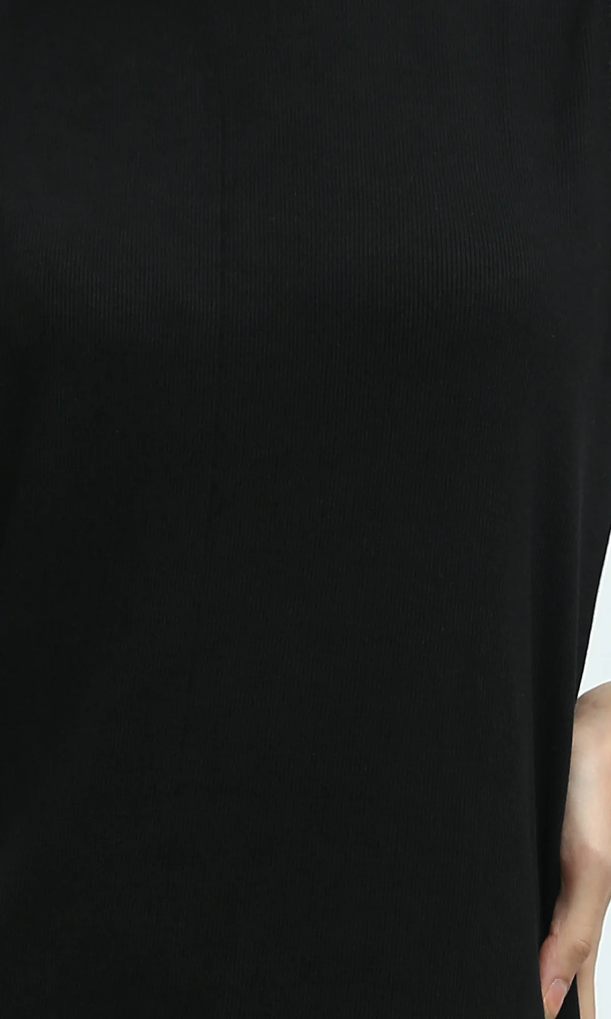 O198523 Round Neck Sleeveless Ribbed Maxi Dress - Image 4