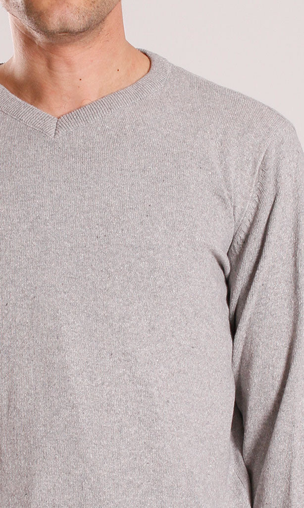 Stone V-Neck Fine Knit Cashmere-Touch Pullover - O198786 - Image 5