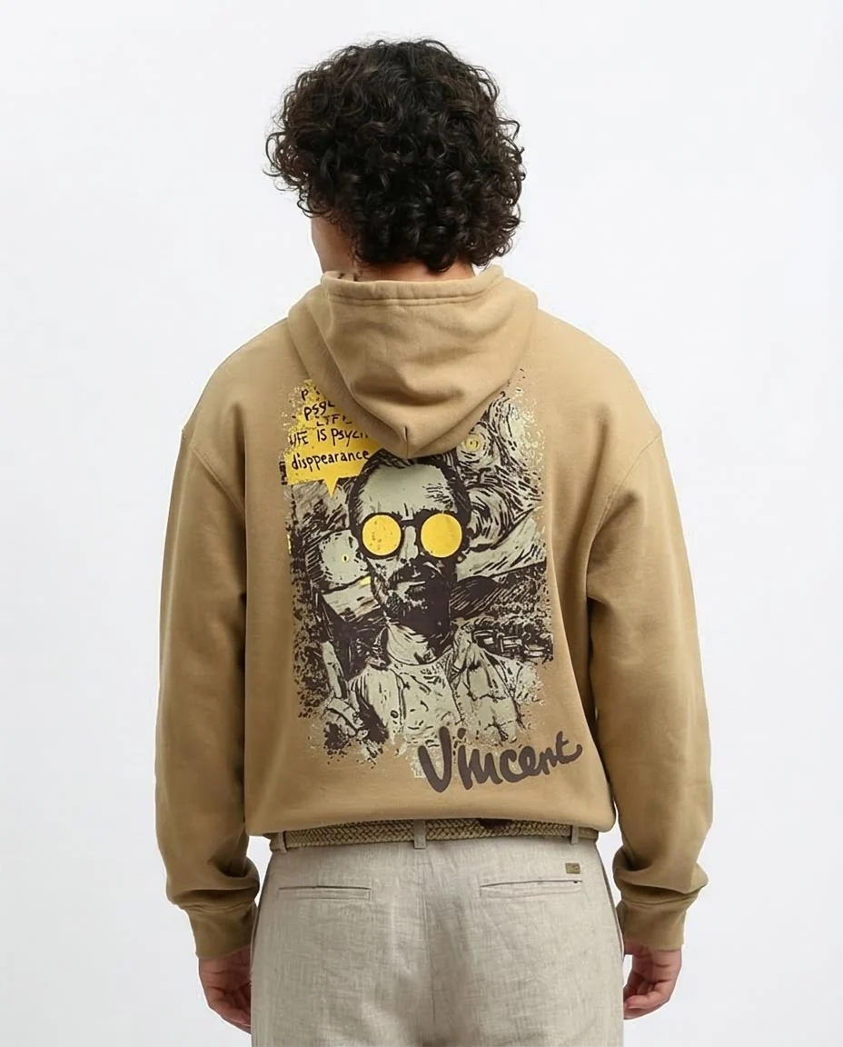 RAVIN x Vincent van Gogh Oversized Artist Graphic Hoodie – Sand  - o199179 - Image 2