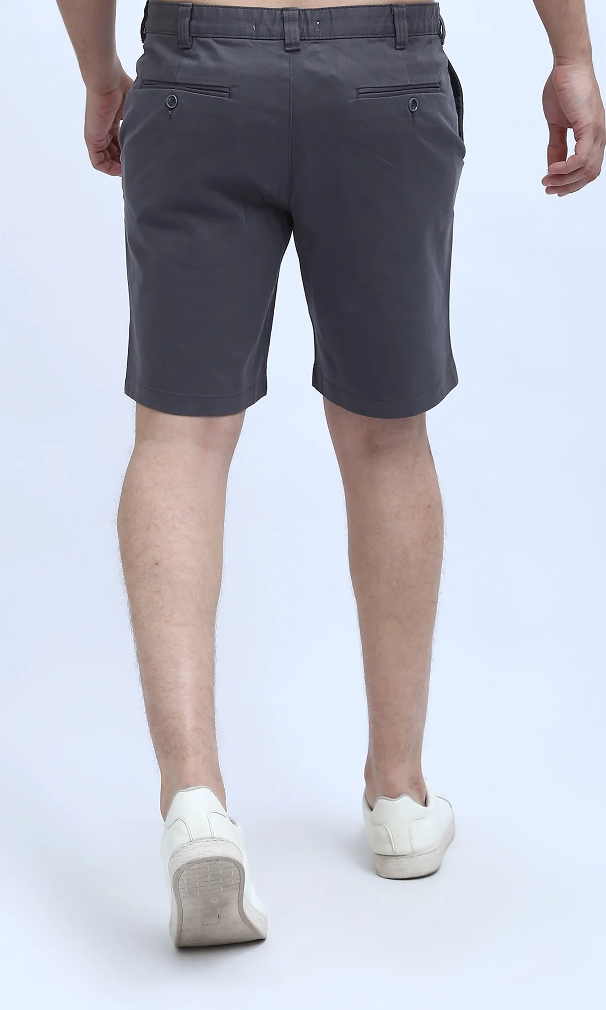 O199228 Cotton Fly Zipper Summer Short - Grey - Image 3