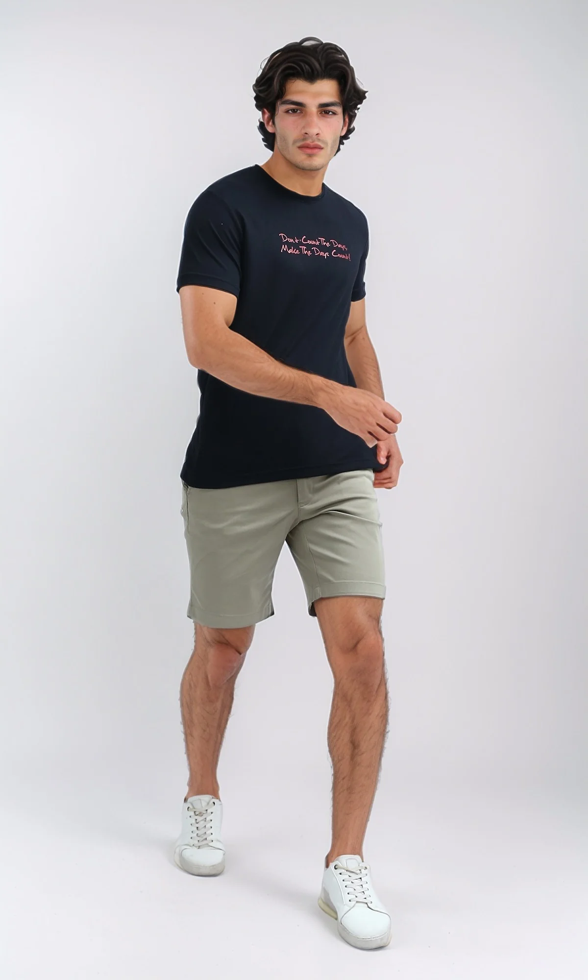 O199230 Summer Basic Beige Short With Fly Zipperd - Image 5