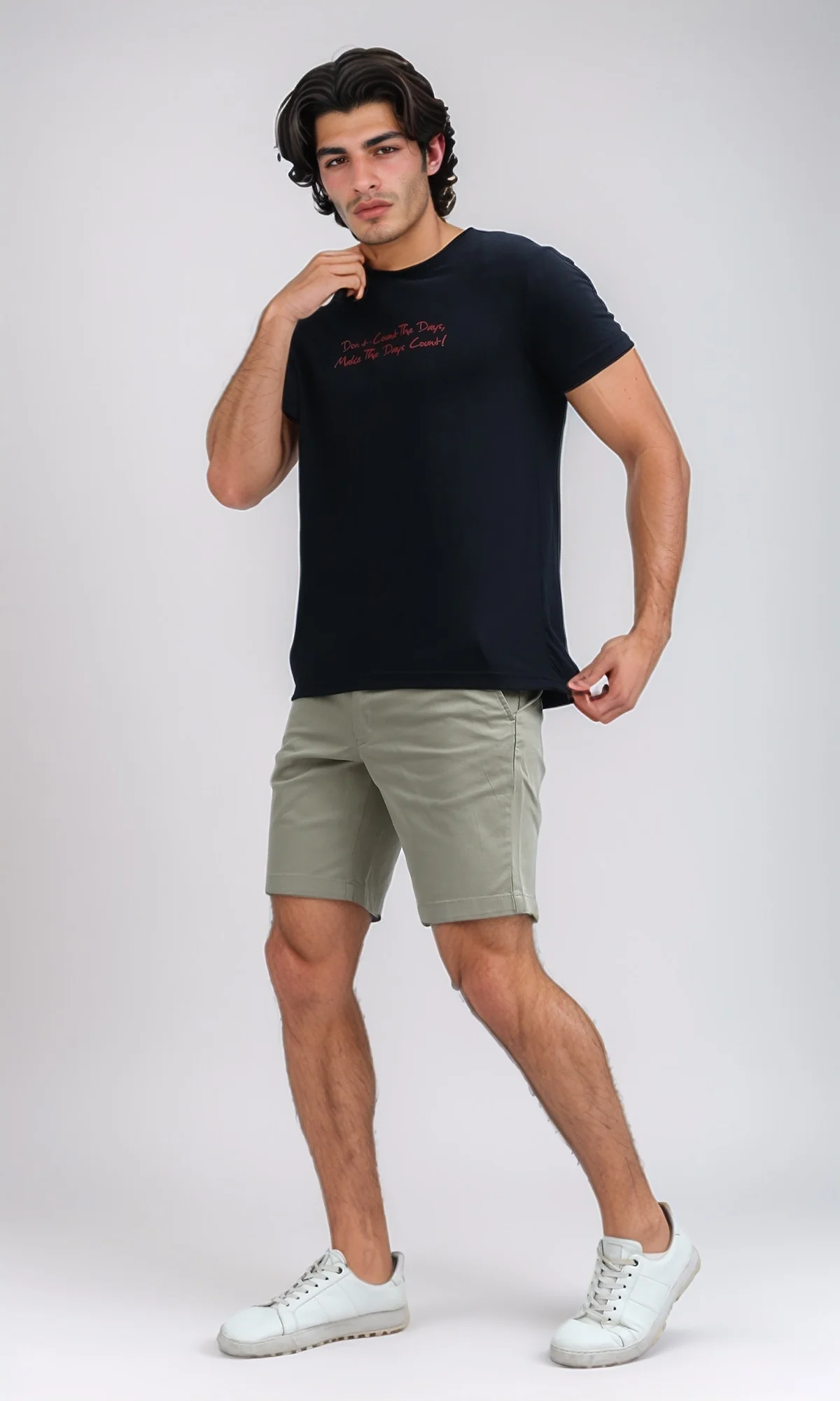 O199230 Summer Basic Beige Short With Fly Zipperd - Image 6