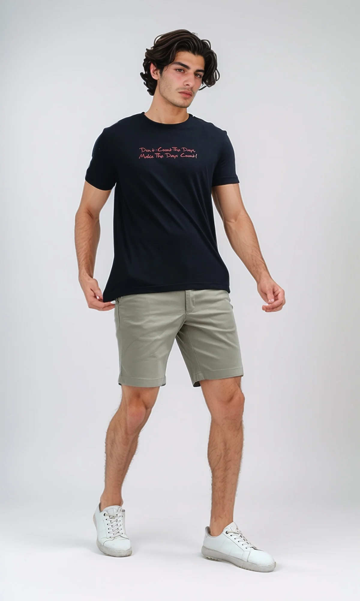 O199230 Summer Basic Beige Short With Fly Zipperd - Image 7