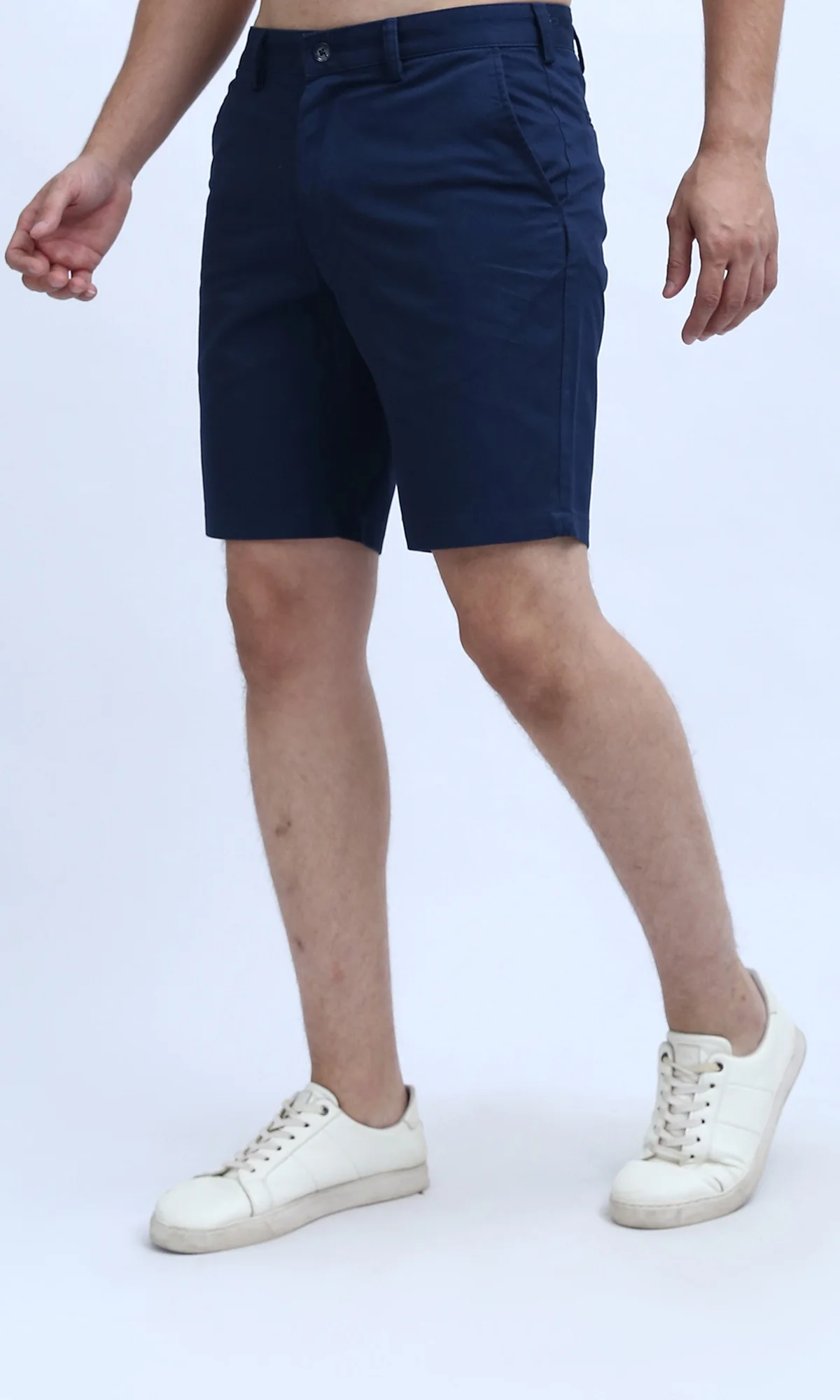 O199231 Casual Dark Jeans Blue Gabardine Short - Image 2