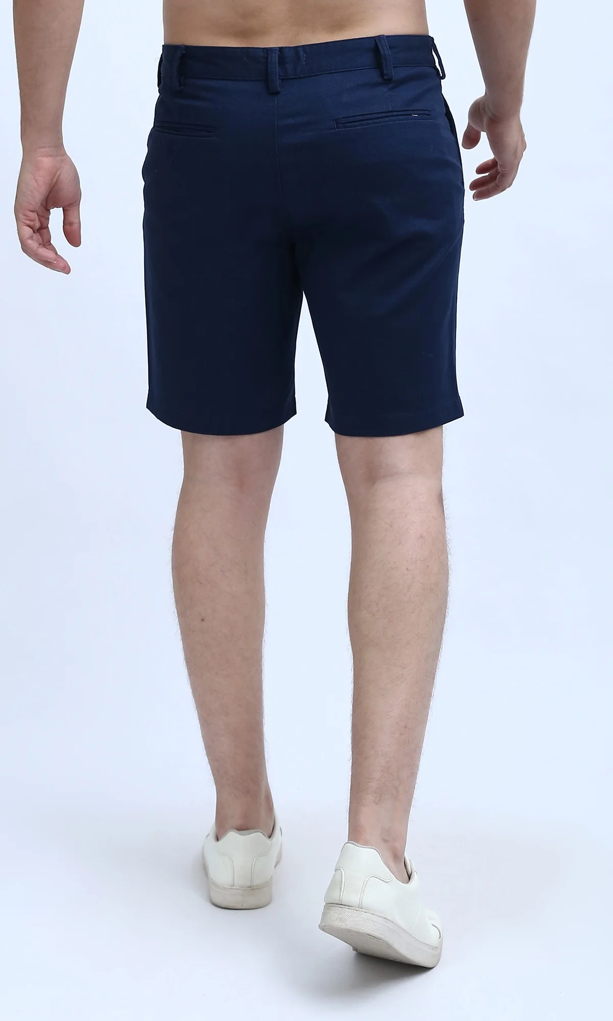 O199231 Casual Dark Jeans Blue Gabardine Short - Image 3