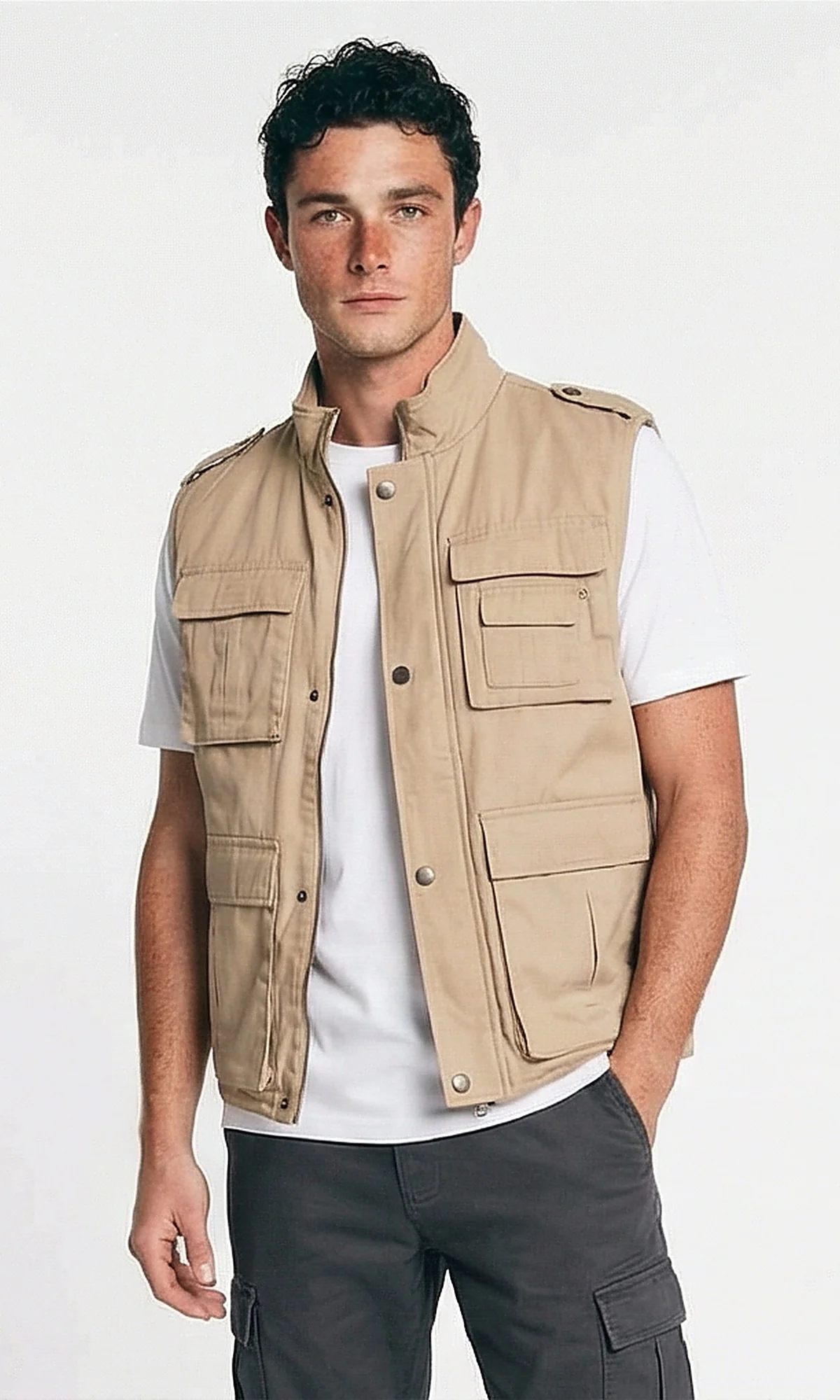 Stone Utility Multi-Pocket Cargo Vest - O199956 - Image 4