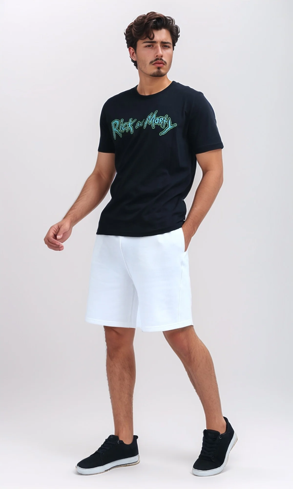 White Drawstring Elasticated Waist Sweat Shorts - O202114 - Image 6
