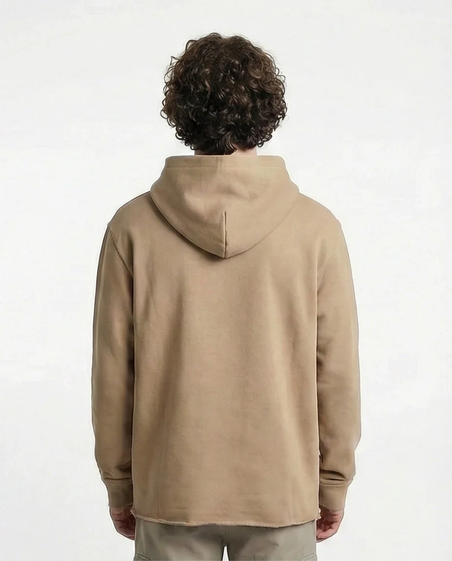 Camel Minimalist Relaxed Fit Hoodie - O202948 - Image 2
