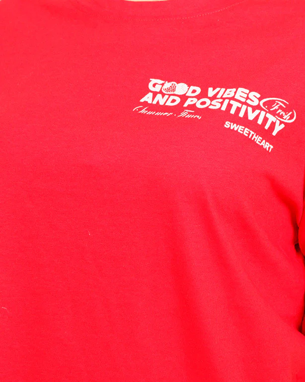 Ravin Oversized "Berry Best" Graphic Tee – Bright Red - O203221 - Image 4