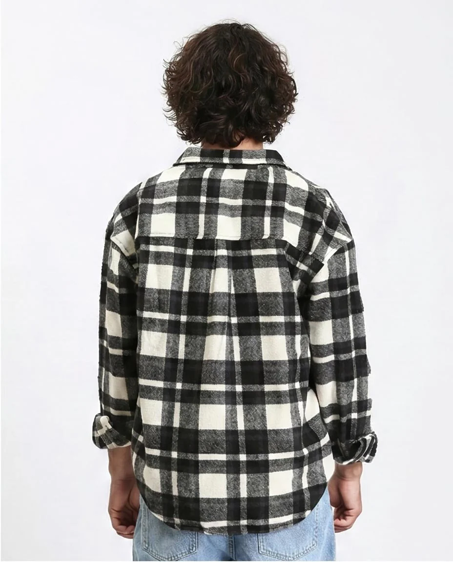 Ravin Oversized Brushed Flannel Buffalo Plaid Shirt - R212081 - Image 2