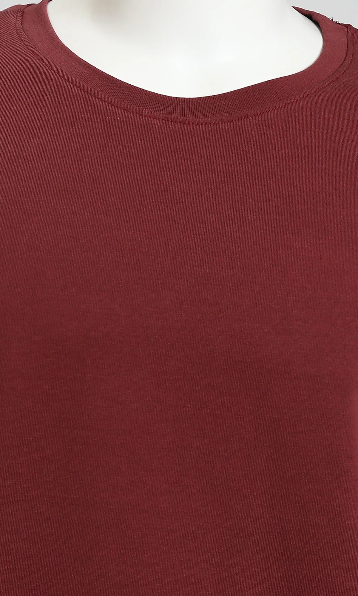Essential Oversized Burgundy Crew Neck T-Shirt - Image 3