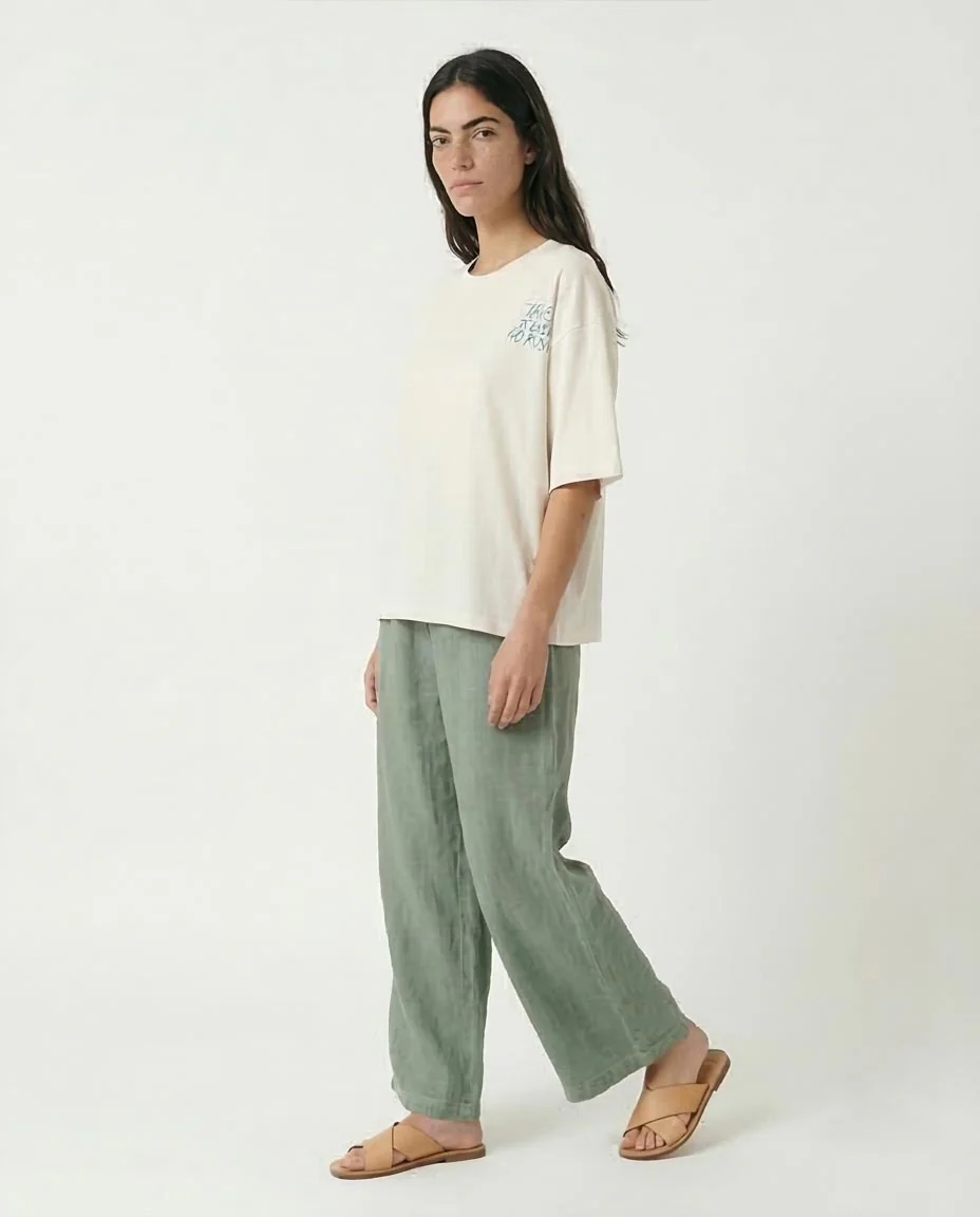 Ravin Oversized Graphic T-Shirt | "Take It Easy" Collection - White - R206579 - Image 5