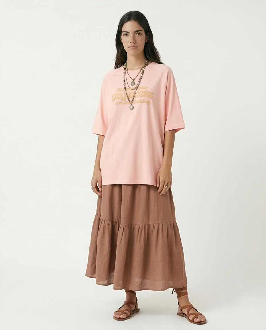 Ravin Oversized Graphic Tee – "Embrace Your Uniqueness" - Simon - R208518 - Image 5