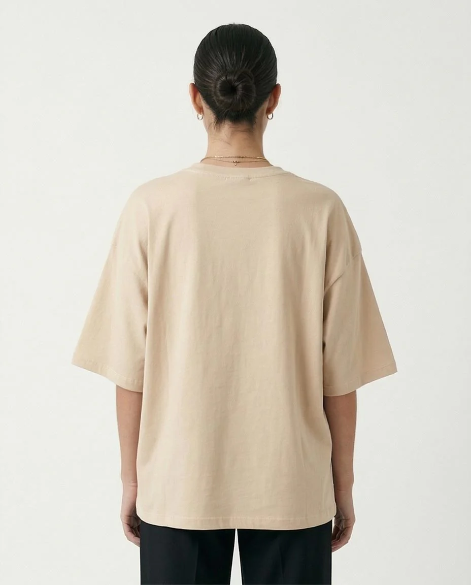 Ravin Oversized Heavyweight Cotton T-Shirt in Sand - O203152 - Image 2