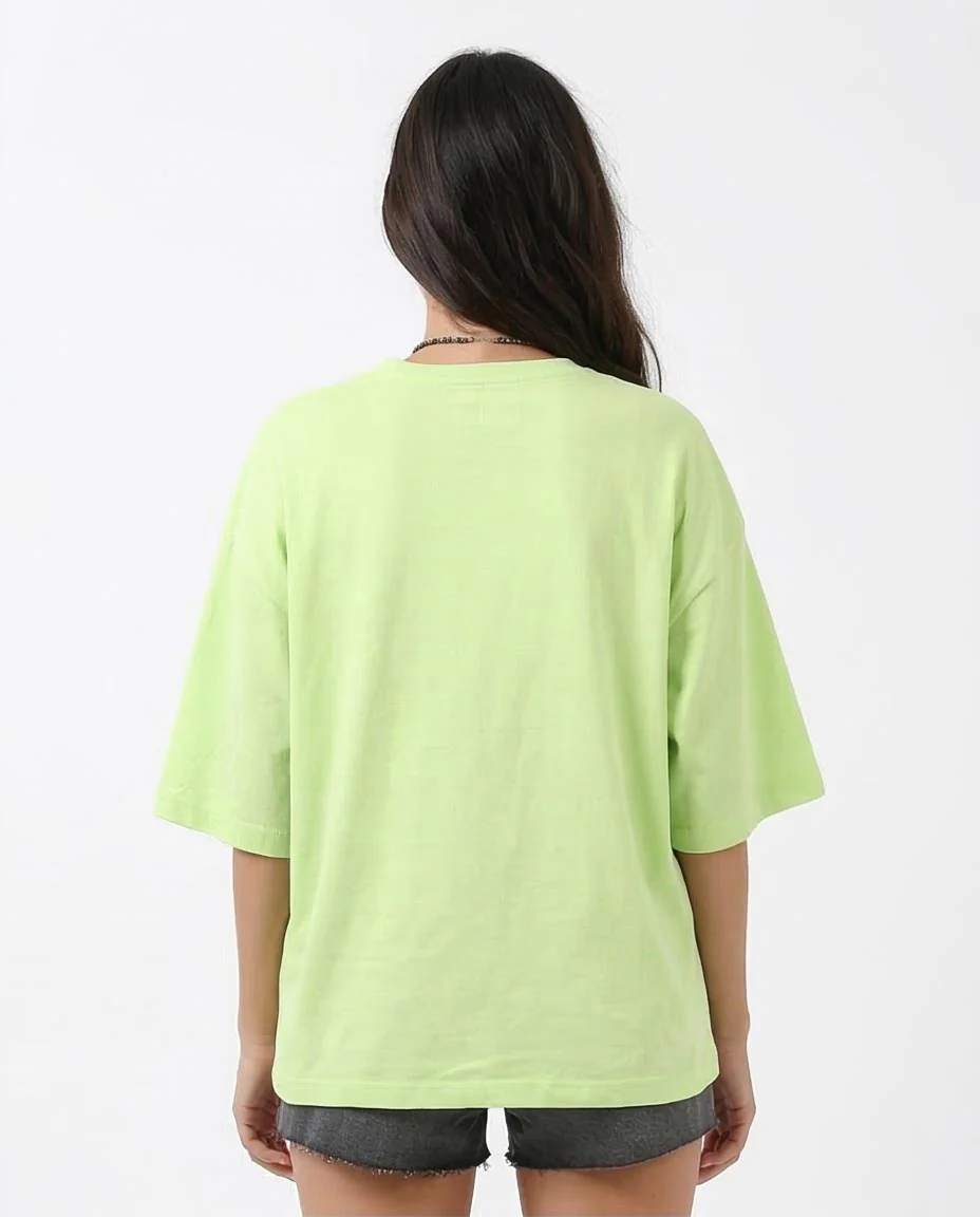 Ravin Oversized "Magical Heart" Graphic Tee in Lime Green - O203515 - Image 2