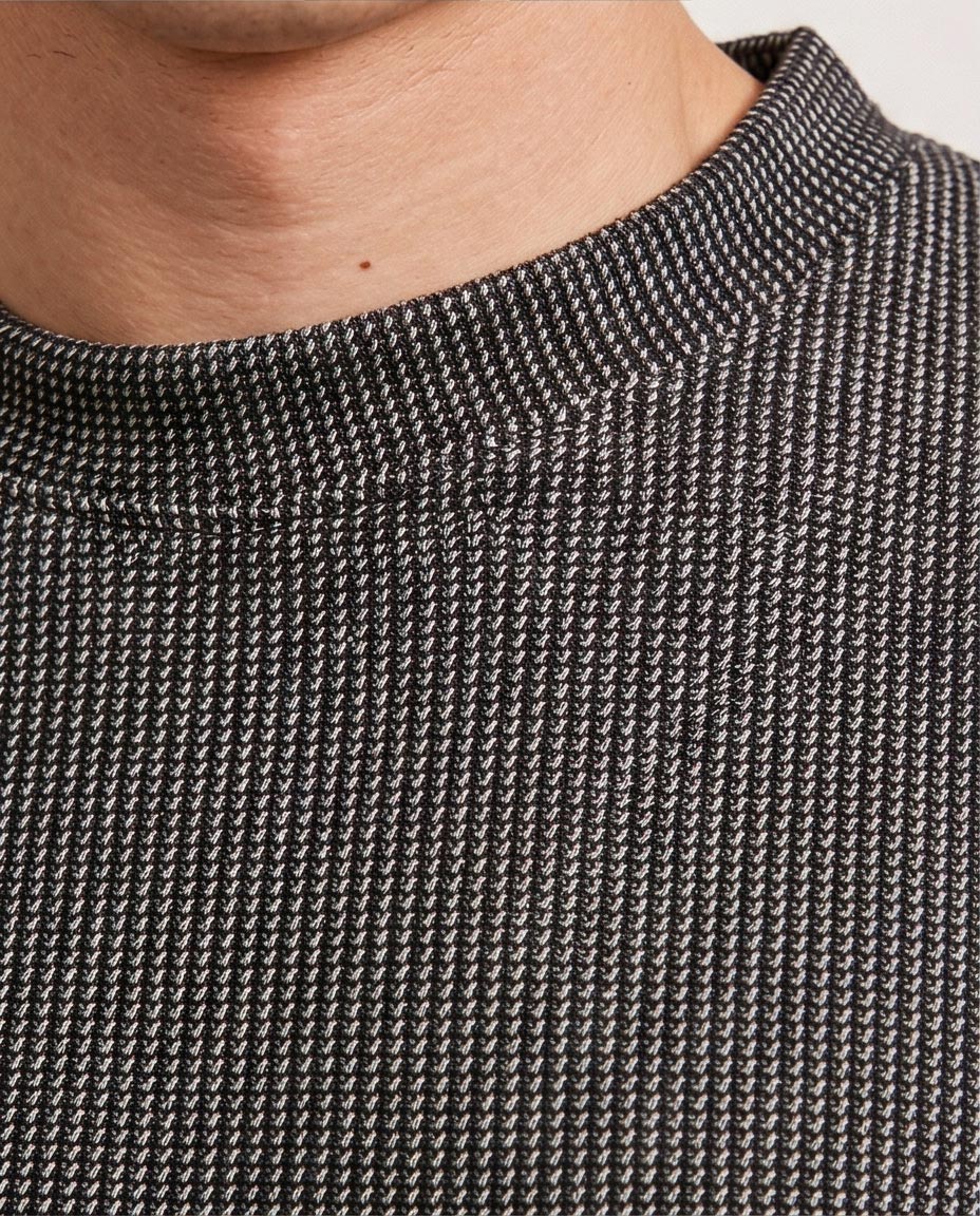 Ravin Oversized Micro-Grid Waffle T-Shirt - Grey - R206740 - Image 3