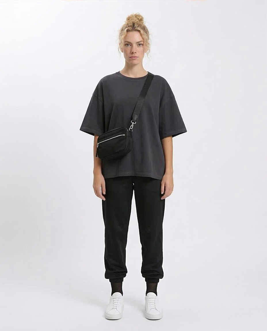 Ravin Oversized Vintage-Wash Cotton T-Shirt – Charcoal - R206499 - Image 3